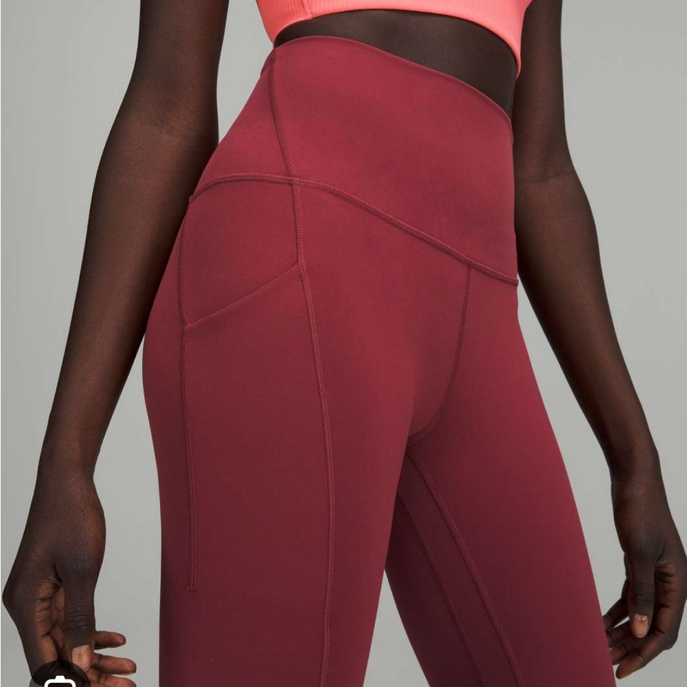 Lululemon Align WITH POCKETS in Pale Maroon Size 8 Medium